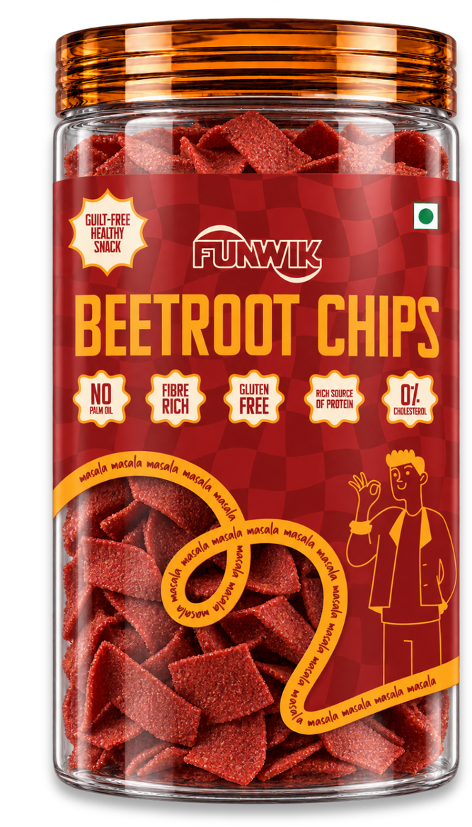Beetroot Chips Masala 150 g jar