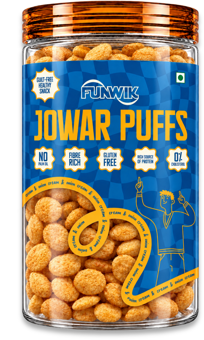 Jowar Puffs Cream & Onion 120 g jar